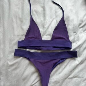 Frankie's Bikinis Deep Purple Swim Set